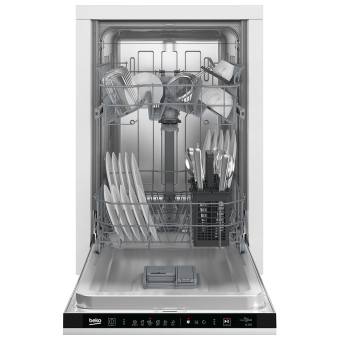 Beko BDIS16030 b300 Lavastoviglie Incasso Scomparsa Totale 10 coperti Classe D 48 dB HygieneIntense (82x45x55 cm) colore Nero