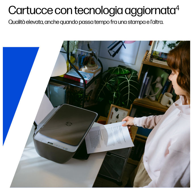 HP A24HWB DeskJet 2921 Stampante Multifunzione Inkjet All-in-One Stampa Copia Scansione Wi-Fi 4800x1200 DPI colore Grigio