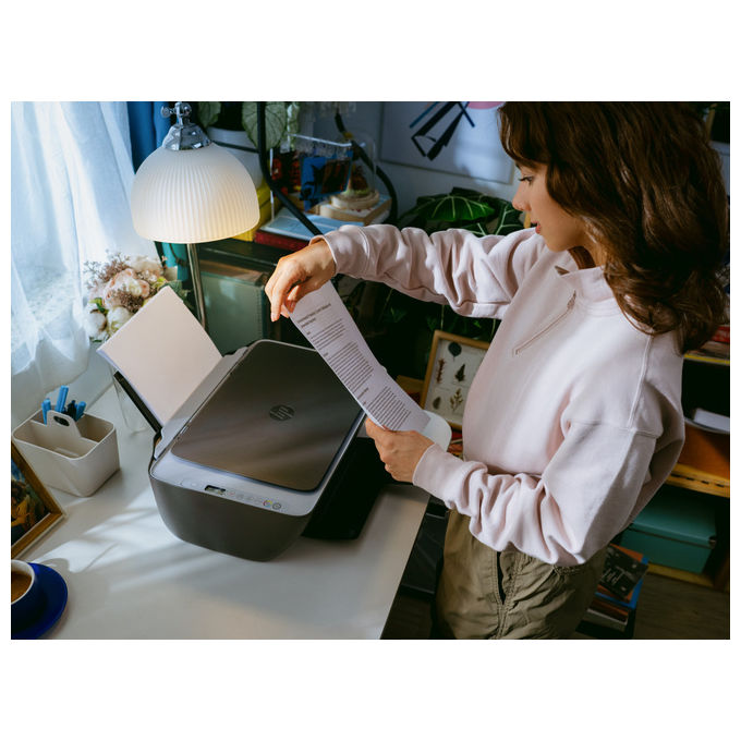 HP A24HWB DeskJet 2921 Stampante Multifunzione Inkjet All-in-One Stampa Copia Scansione Wi-Fi 4800x1200 DPI colore Grigio