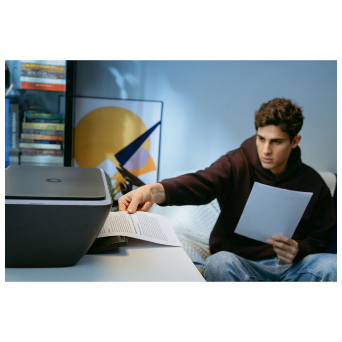 HP A24HWB DeskJet 2921 Stampante Multifunzione Inkjet All-in-One Stampa Copia Scansione Wi-Fi 4800x1200 DPI colore Grigio