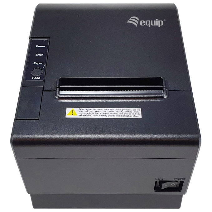 Equip 351006 Stampante POS Termica 203 DPI 300 mm-s USB Bluetooth WiFi Taglierina Automatica carta 58 80 mm colore Nero