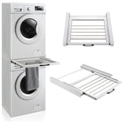 Munari LCL063BI Kit di Sovrapposizione con Ripiano Estraibile per Lavatrice e Asciugatrice Universale 60x55 cm colore Bianco