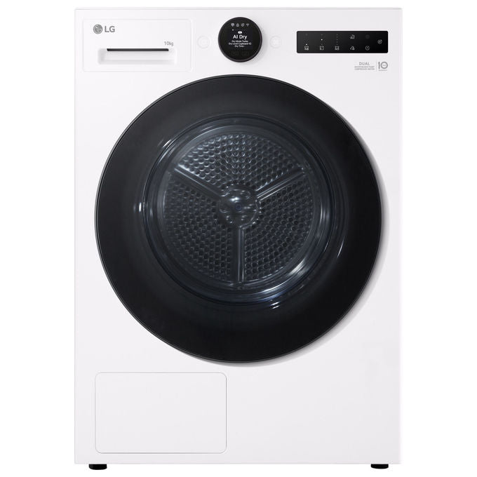 LG RHX7010TWB Serie X7 Asciugatrice Pompa di Calore 10 Kg Classe C Motore Direct Drive AI Dry Wi-Fi (85x60x66 cm) colore Bianco