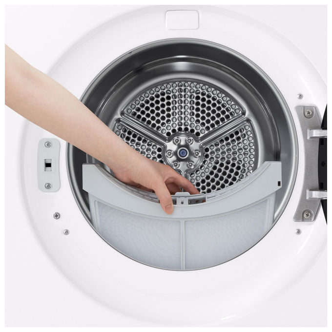 LG RHX7010TWB Serie X7 Asciugatrice Pompa di Calore 10 Kg Classe C Motore Direct Drive AI Dry Wi-Fi (85x60x66 cm) colore Bianco