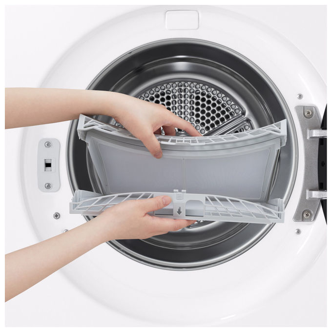 LG RHX7010TWB Serie X7 Asciugatrice Pompa di Calore 10 Kg Classe C Motore Direct Drive AI Dry Wi-Fi (85x60x66 cm) colore Bianco