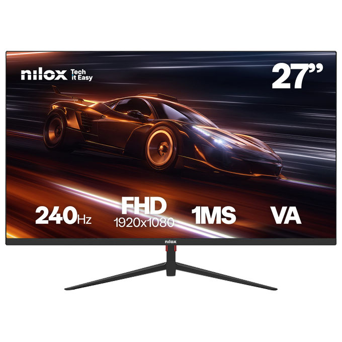 Nilox NXM27FHD2401 Monitor Gaming 27'' Full HD VA 240 Hz 1 ms FreeSync HDMI DisplayPort colore Nero