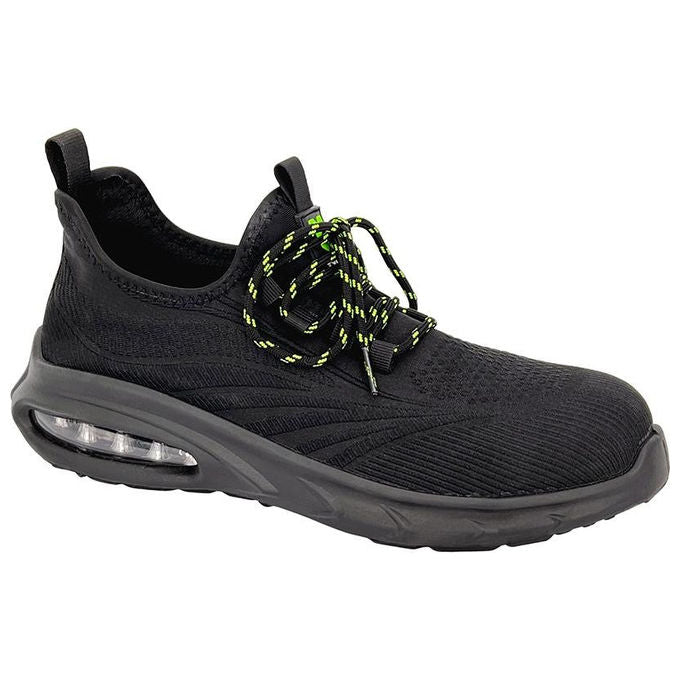 Neri Safety 510781-47 Rush-998 Scarpa Antinfortunistica Bassa S1 ESD SR Metal Free Tessuto Tecnico Fine Knit colore Nero Verde