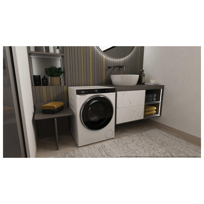 Haier HWD50-BP12307U-S Minidrum Lavasciuga Compatta 5-2,5 Kg 1200 rpm Classe A Wi-Fi Inverter (70x51x49 cm) colore Bianco