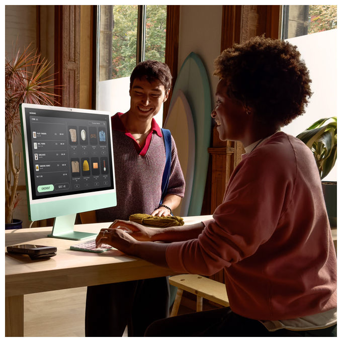 Apple MWV13T-A iMac PC All-in-One 24'' Retina 4.5K Chip M4 CPU 10-core GPU 10-core 16GB 256GB SSD macOS Sequoia colore Blu