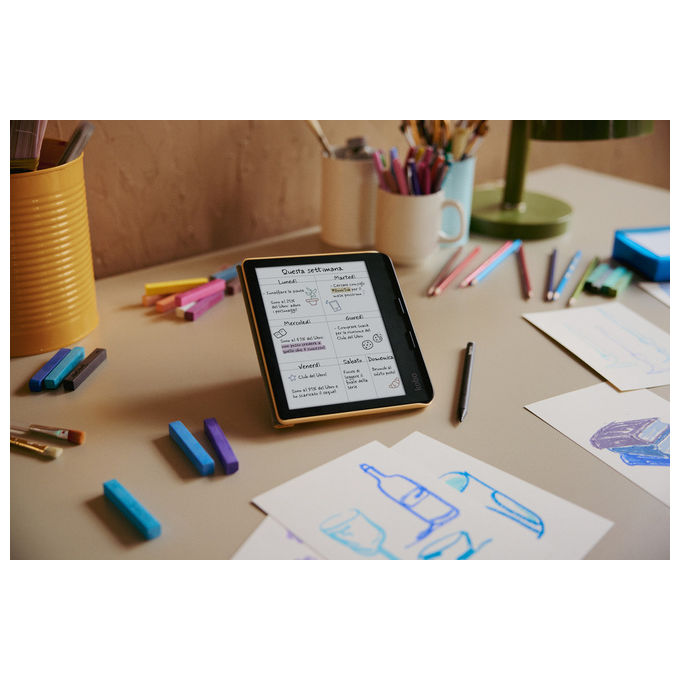 Kobo N428-KU-WH-K-CK Libra Colour eReader 7'' E Ink Kaleido 3 32 GB Wi-Fi Bluetooth IPX8 colore Bianco