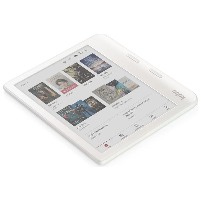 Kobo N428-KU-WH-K-CK Libra Colour eReader 7'' E Ink Kaleido 3 32 GB Wi-Fi Bluetooth IPX8 colore Bianco