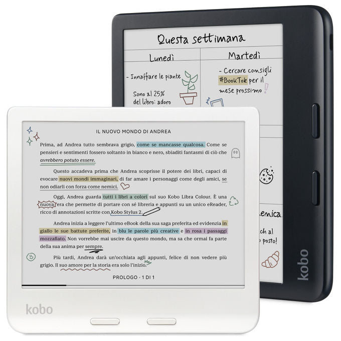Kobo N428-KU-BK-K-CK Libra Colour eReader 7'' E Ink Kaleido 3 32 GB Wi-Fi Bluetooth IPX8 colore Nero