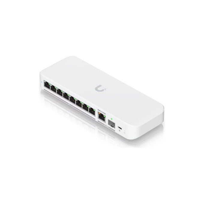 Ubiquiti USW-FLEX-2.5G-8 UniFi Flex Switch Gestito L2 8 Porte 2.5GbE Uplink 10G RJ45 SFP+ colore Bianco