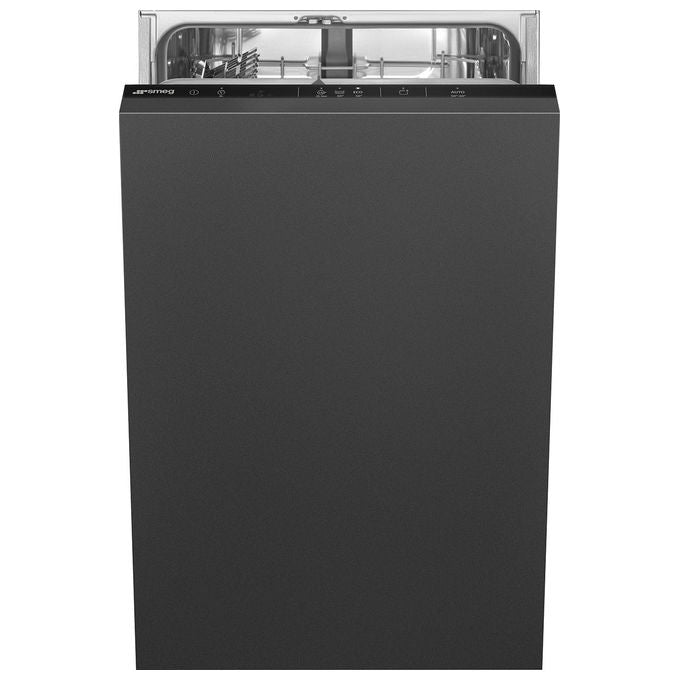 Smeg ST4522DIN Lavastoviglie da Incasso 9 coperti Classe D 44 dB Aquastop Inverter Apertura Automatica (82x45x55 cm) colore Nero