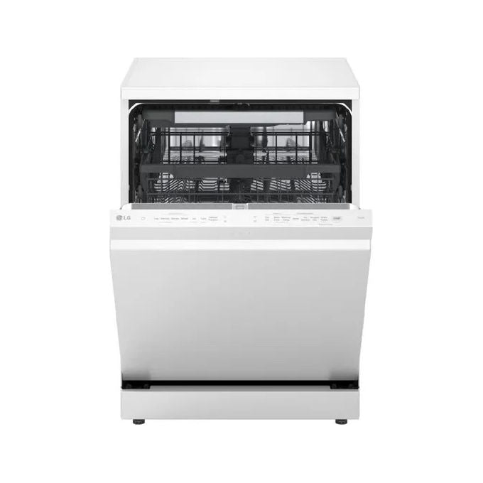 LG DF375HWS Serie 5 Lavastoviglie Libera Installazione 14 coperti Classe A QuadWash TrueSteam Wi-Fi 43dB (85x60x60 cm) colore Bianco