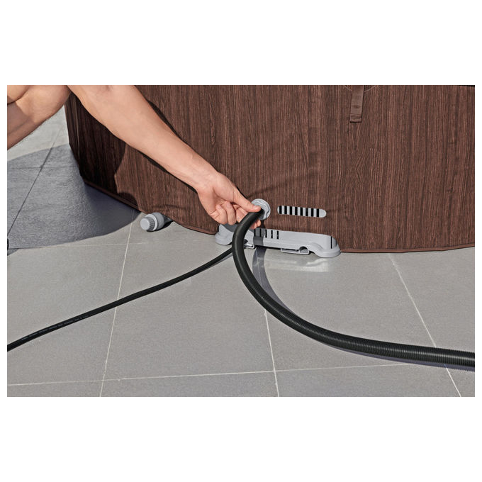 Bestway 6001W Lay-Z-Spa Toronto Idromassaggio AirJet 180 getti 1250 L 7 posti App SmartSpa 190x70 cm colore Marrone
