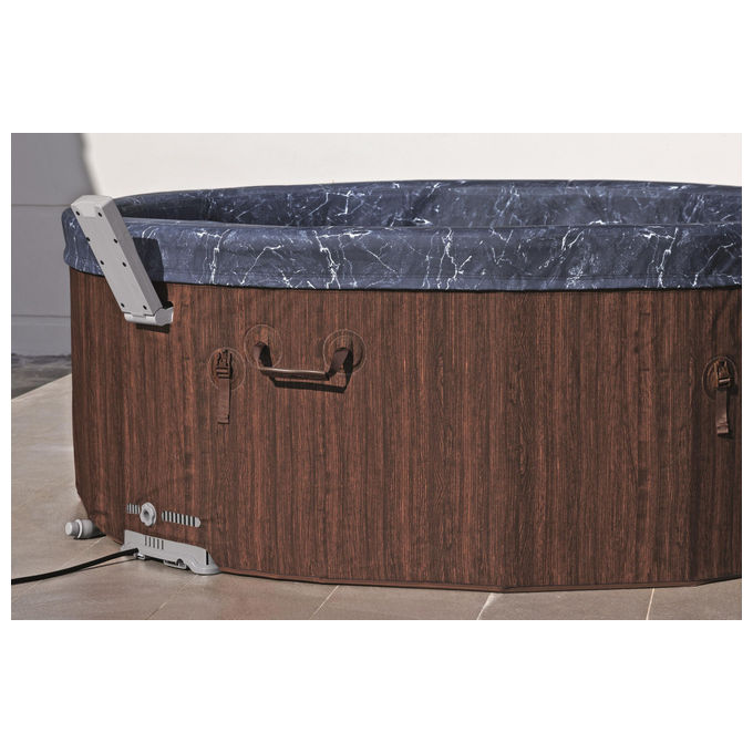 Bestway 6001W Lay-Z-Spa Toronto Idromassaggio AirJet 180 getti 1250 L 7 posti App SmartSpa 190x70 cm colore Marrone