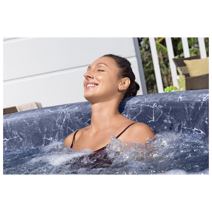 Bestway 6001W Lay-Z-Spa Toronto Idromassaggio AirJet 180 getti 1250 L 7 posti App SmartSpa 190x70 cm colore Marrone