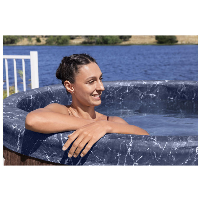 Bestway 6001W Lay-Z-Spa Toronto Idromassaggio AirJet 180 getti 1250 L 7 posti App SmartSpa 190x70 cm colore Marrone