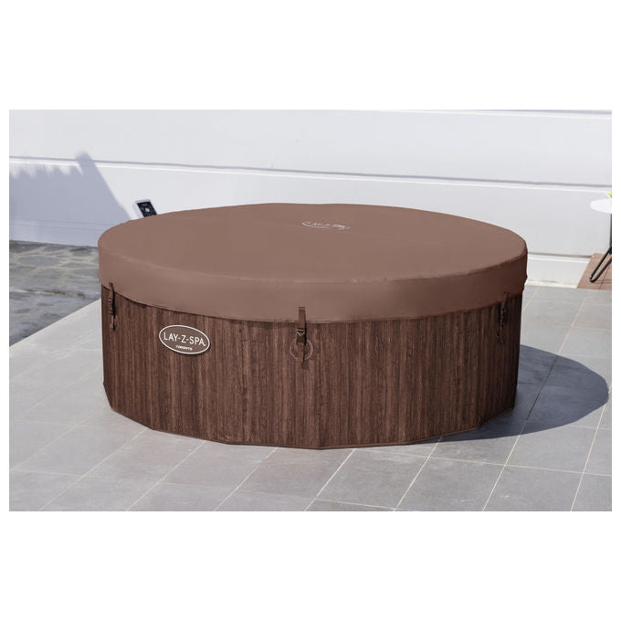 Bestway 6001W Lay-Z-Spa Toronto Idromassaggio AirJet 180 getti 1250 L 7 posti App SmartSpa 190x70 cm colore Marrone