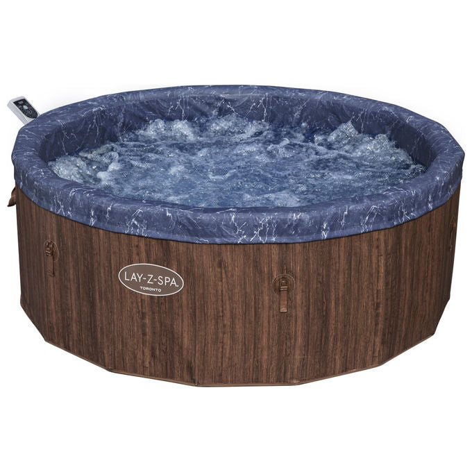 Bestway 6001W Lay-Z-Spa Toronto Idromassaggio AirJet 180 getti 1250 L 7 posti App SmartSpa 190x70 cm colore Marrone