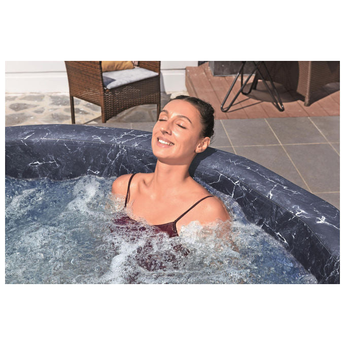 Bestway 6001W Lay-Z-Spa Toronto Idromassaggio AirJet 180 getti 1250 L 7 posti App SmartSpa 190x70 cm colore Marrone