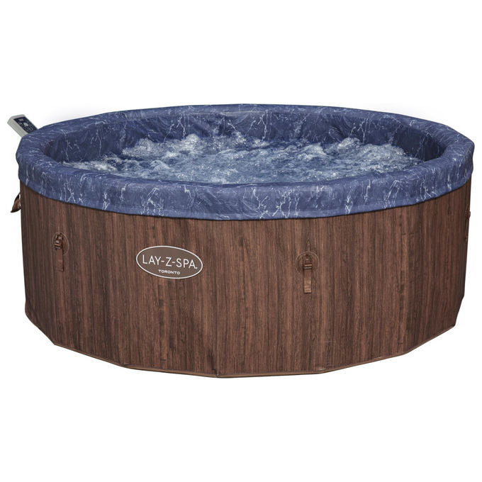 Bestway 6001W Lay-Z-Spa Toronto Idromassaggio AirJet 180 getti 1250 L 7 posti App SmartSpa 190x70 cm colore Marrone