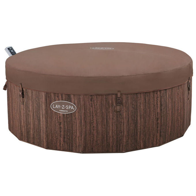 Bestway 6001W Lay-Z-Spa Toronto Idromassaggio AirJet 180 getti 1250 L 7 posti App SmartSpa 190x70 cm colore Marrone