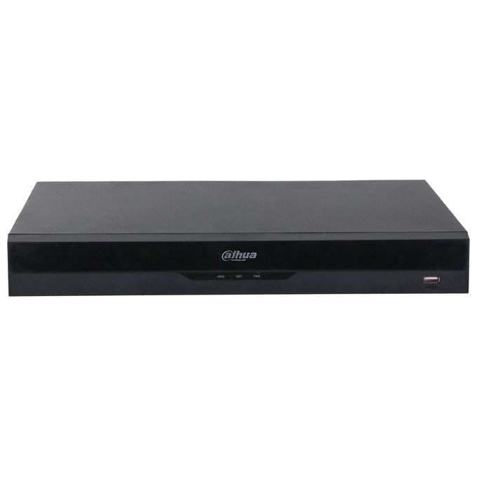 Dahua NVR5216-EI2 WizSense NVR IP AI 16 Canali 8K HDMI 448 Mbps Riconoscimento Facciale 2 HDD SATA colore Nero