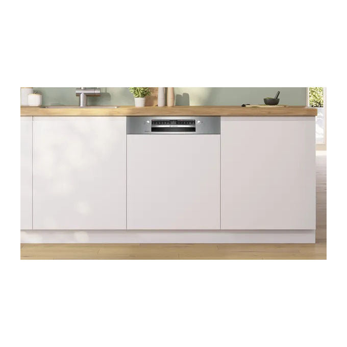 Bosch SMI4ETS08E Serie 4 Lavastoviglie a Scomparsa Parziale 13 coperti Classe B 44 dB AquaStop Wi-Fi (82x60x57 cm) colore Acciaio inox