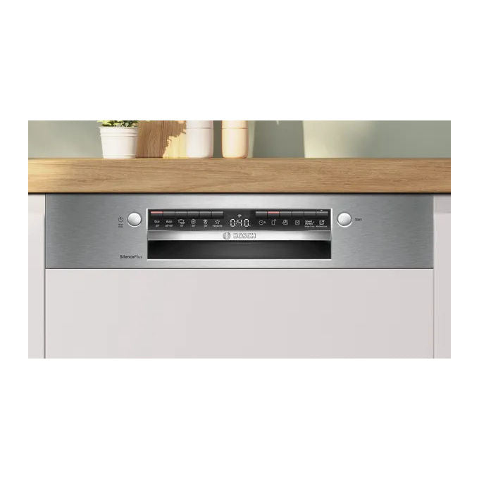 Bosch SMI4ETS08E Serie 4 Lavastoviglie a Scomparsa Parziale 13 coperti Classe B 44 dB AquaStop Wi-Fi (82x60x57 cm) colore Acciaio inox