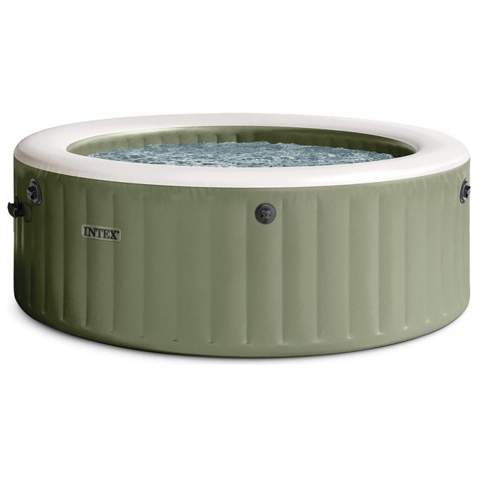 Intex 28426NP PureSpa Spa Gonfiabile Idromassaggio Rotonda 4 Posti 120 Getti 795 L 2200 W 196x71 cm colore Verde Oliva