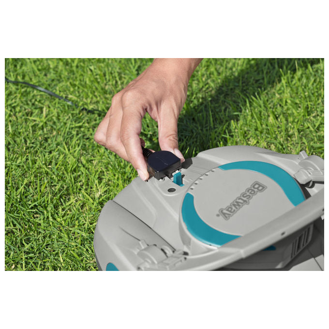 Bestway 58864 AquaTronix G100 Robot Pulitore Piscina a Batteria Li-Ion 7.4V autonomia 30 min fino a 18 m² colore Blu Grigio