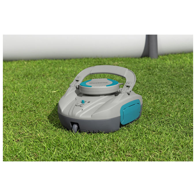 Bestway 58864 AquaTronix G100 Robot Pulitore Piscina a Batteria Li-Ion 7.4V autonomia 30 min fino a 18 m² colore Blu Grigio
