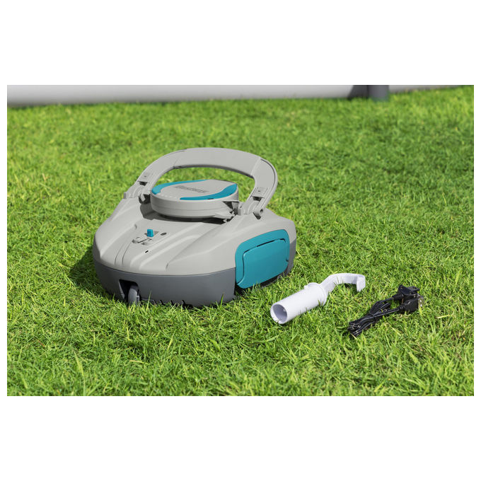Bestway 58864 AquaTronix G100 Robot Pulitore Piscina a Batteria Li-Ion 7.4V autonomia 30 min fino a 18 m² colore Blu Grigio