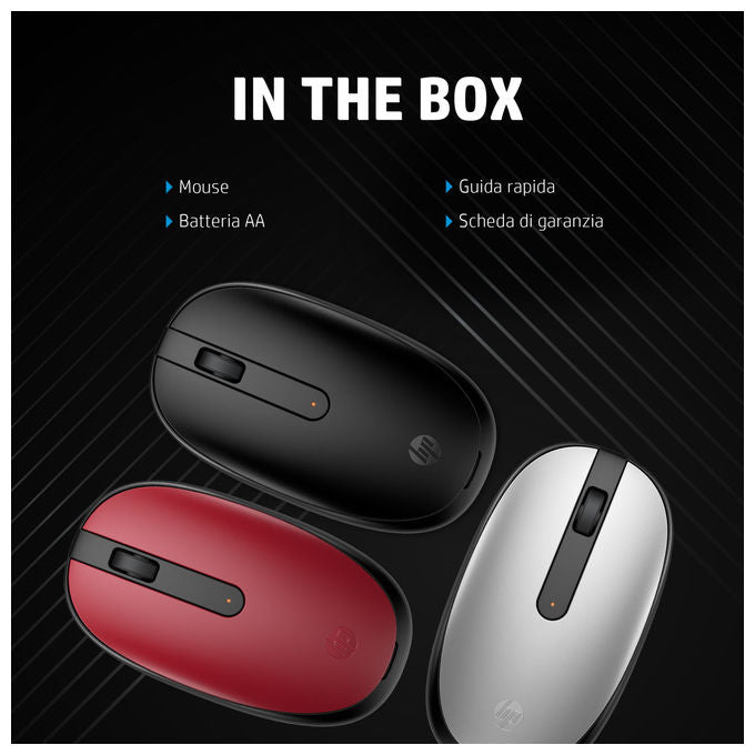 HP 793F9AA Mouse Bluetooth 240 Ottico 1600 DPI Ambidestro Wireless 10 m colore Bianco