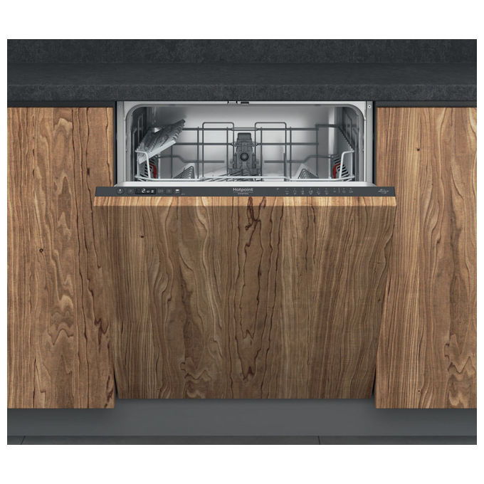 Hotpoint H2I HKD526 Lavastoviglie da incasso 14 coperti Classe E 46 dB 9,5 L Partenza Differita (82x60x55 cm) colore Nero