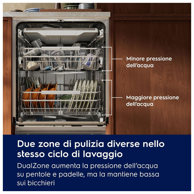 Electrolux E82LX220S Serie 800 Lavastoviglie Incasso 14 coperti Classe A-10% 38 dB AirDry Wi-Fi Inverter (82x60x56 cm) colore Nero