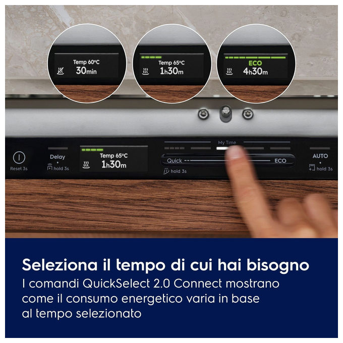 Electrolux E82LX220S Serie 800 Lavastoviglie Incasso 14 coperti Classe A-10% 38 dB AirDry Wi-Fi Inverter (82x60x56 cm) colore Nero
