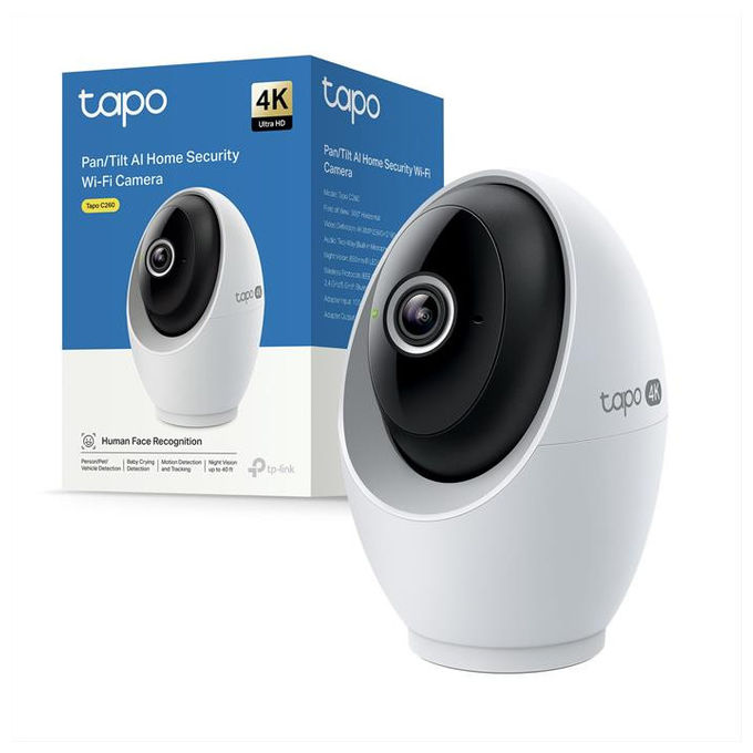 TP-Link TC93DKIT Tapo Kit Telecamera IP Esterna Doppio Obiettivo 2K Pan Tilt Pannello Solare Wi-Fi IP65 colore Bianco