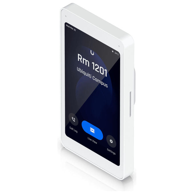 Ubiquiti UA-INTERCOM-VIEWER UniFi Display Videocitofono Touchscreen 5'' Audio Bidirezionale PoE Montaggio a Parete colore Bianco