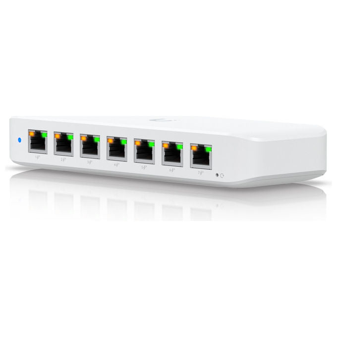 Ubiquiti USW-ULTRA-210W UniFi Ultra Switch Gestito L2 8 Porte Gigabit Ethernet 7x PoE+ Budget PoE 202W colore Bianco