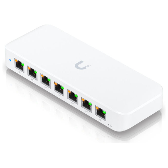 Ubiquiti USW-ULTRA-210W UniFi Ultra Switch Gestito L2 8 Porte Gigabit Ethernet 7x PoE+ Budget PoE 202W colore Bianco