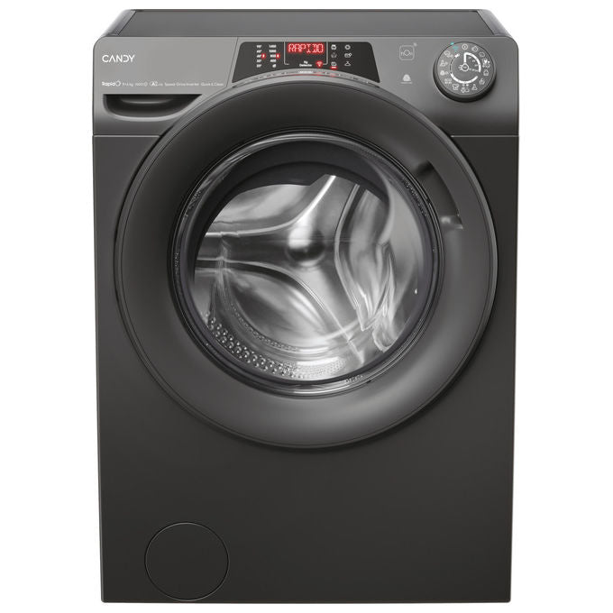 Candy ROW4966DWRR7-S RapidÓ Lavasciuga Frontale 9-6 Kg 1400 rpm Classe D Inverter Vapore Wi-Fi Bluetooth (85x60x58 cm) colore Antracite