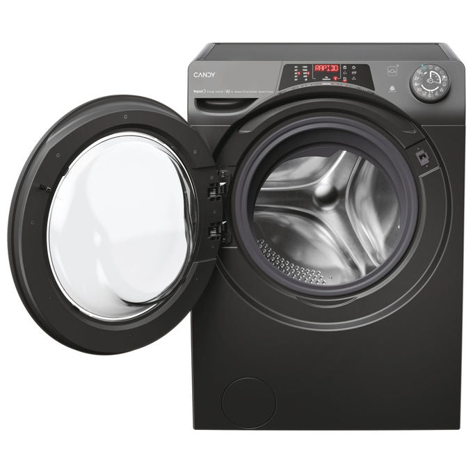 Candy ROW4966DWRR7-S RapidÓ Lavasciuga Frontale 9-6 Kg 1400 rpm Classe D Inverter Vapore Wi-Fi Bluetooth (85x60x58 cm) colore Antracite