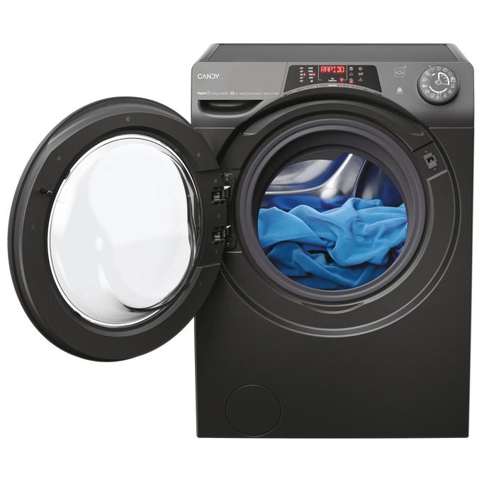 Candy ROW4966DWRR7-S RapidÓ Lavasciuga Frontale 9-6 Kg 1400 rpm Classe D Inverter Vapore Wi-Fi Bluetooth (85x60x58 cm) colore Antracite