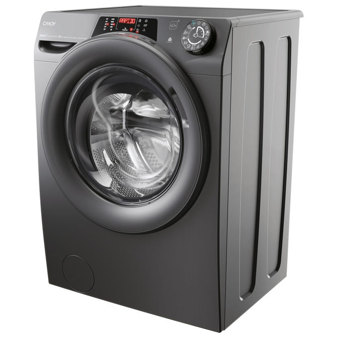 Candy ROW4966DWRR7-S RapidÓ Lavasciuga Frontale 9-6 Kg 1400 rpm Classe D Inverter Vapore Wi-Fi Bluetooth (85x60x58 cm) colore Antracite
