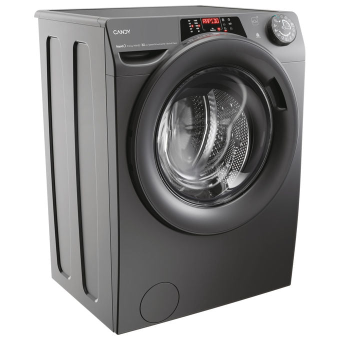 Candy ROW4966DWRR7-S RapidÓ Lavasciuga Frontale 9-6 Kg 1400 rpm Classe D Inverter Vapore Wi-Fi Bluetooth (85x60x58 cm) colore Antracite