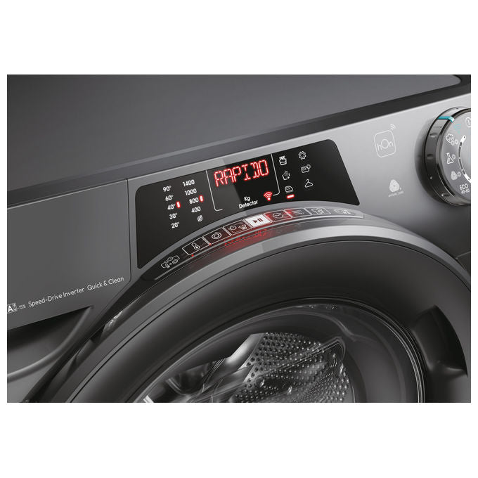 Candy ROW4966DWRR7-S RapidÓ Lavasciuga Frontale 9-6 Kg 1400 rpm Classe D Inverter Vapore Wi-Fi Bluetooth (85x60x58 cm) colore Antracite