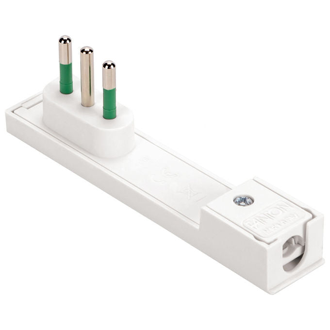Fanton 80080 Clock Spina Elettrica Italiana Angolata Ultrapiatta 2P+T 10A 250V IP20 Salvaspazio colore Bianco
